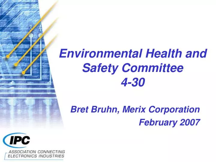 environmental health and safety committee 4 30