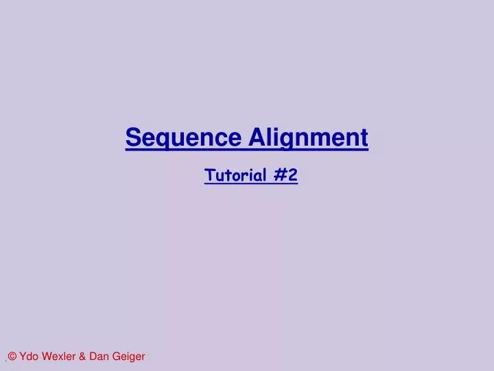 sequence alignment tutorial 2
