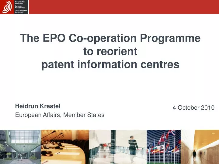 the epo co operation programme to reorient patent information centres