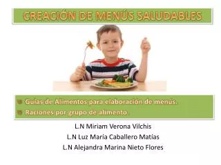 creaci n de men s saludables