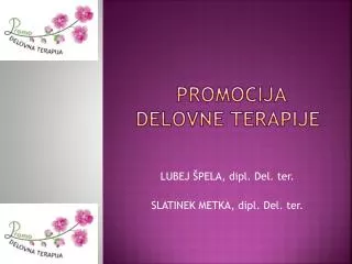 Promocija delovne terapije