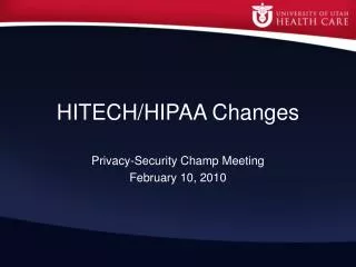 HITECH/HIPAA Changes