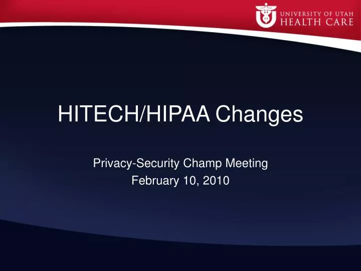 hitech hipaa changes