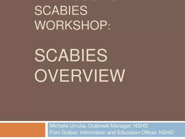bed bugs vs scabies workshop scabies overview