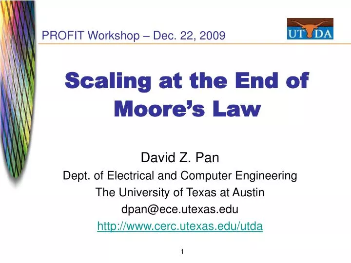 scaling at the end of moore s law