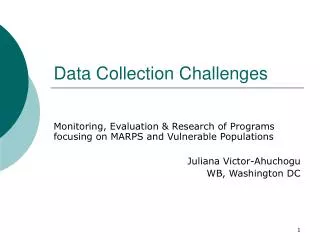 Data Collection Challenges