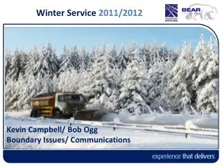 Winter Service 2011/2012