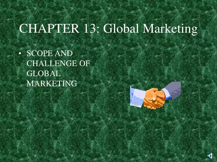 chapter 13 global marketing