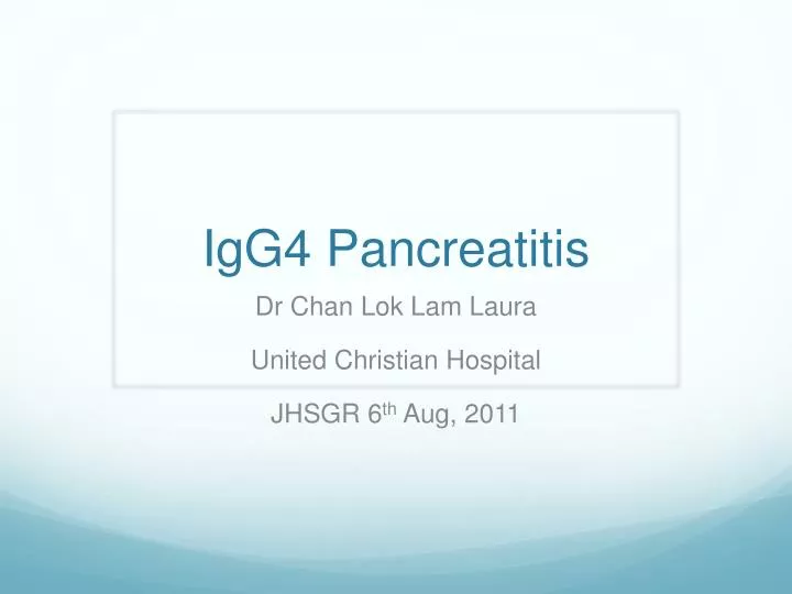 igg4 pancreatitis