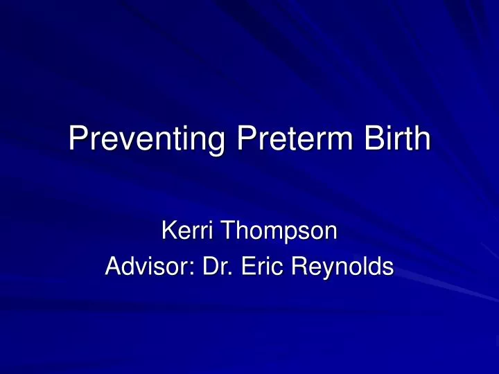 preventing preterm birth