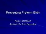 Preventing Preterm Birth