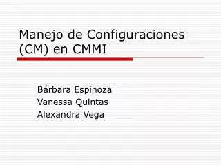 manejo de configuraciones cm en cmmi