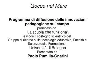 gocce nel mare