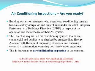 Air Conditioning Inspections