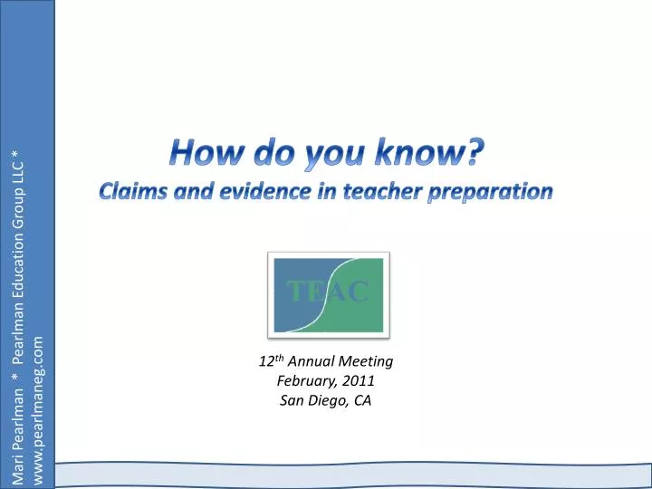 how do you know claims and evidence in teacher preparation