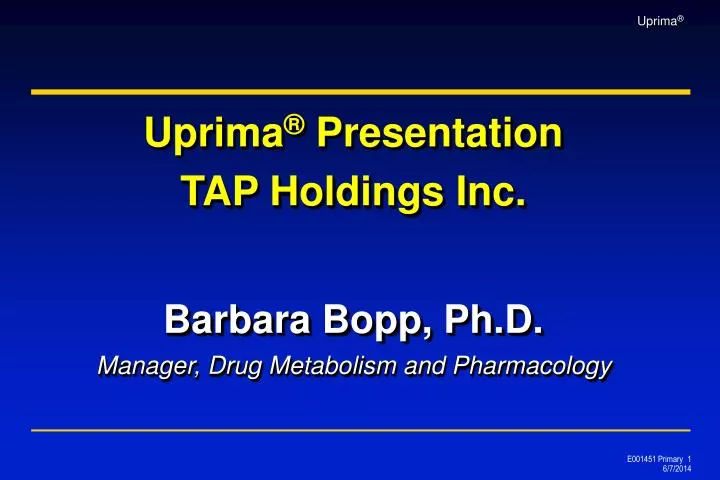 barbara bopp ph d manager drug metabolism and pharmacology