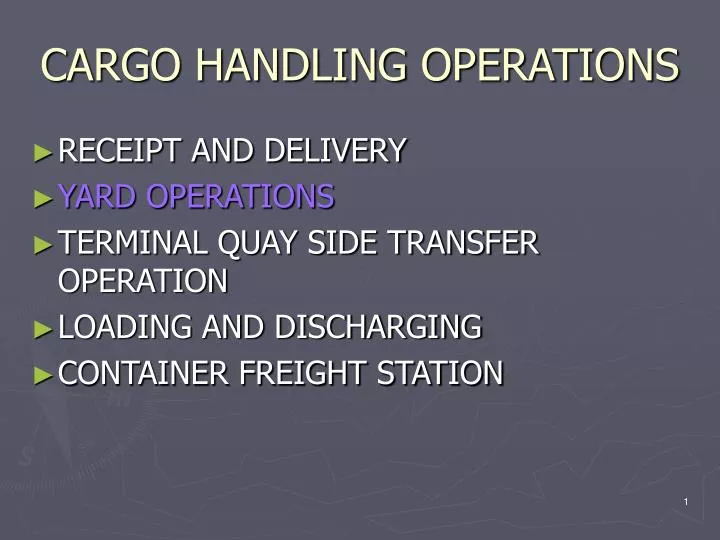 cargo handling operations