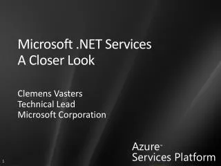 Microsoft .NET Services A Closer Look