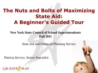 The Nuts and Bolts of Maximizing State Aid: A Beginner’s Guided Tour
