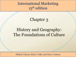 Chapter 3 History and Geography: The Foundations of Culture