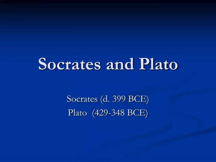 socrates and plato