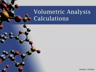 Volumetric Analysis Calculations