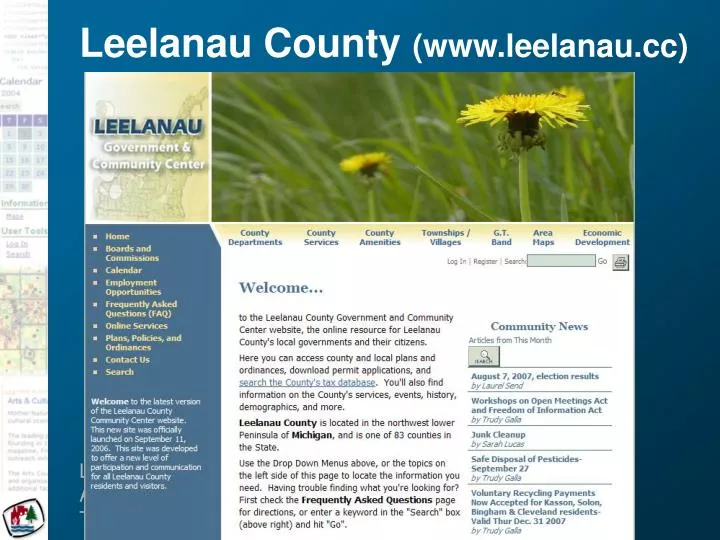 leelanau county www leelanau cc