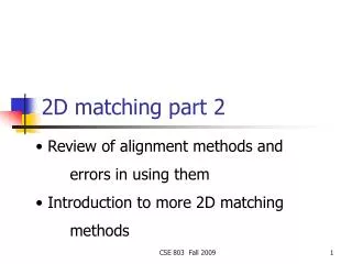 2D matching part 2