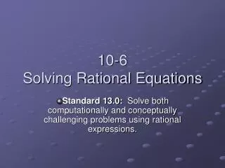 10 6 solving rational equations