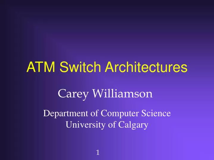 atm switch architectures