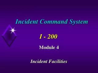 Incident Command System I - 200