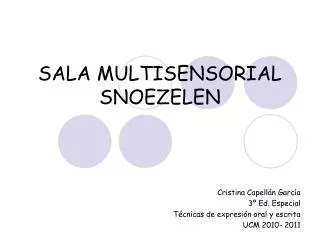 sala multisensorial snoezelen
