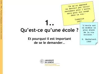 1 qu est ce qu une cole