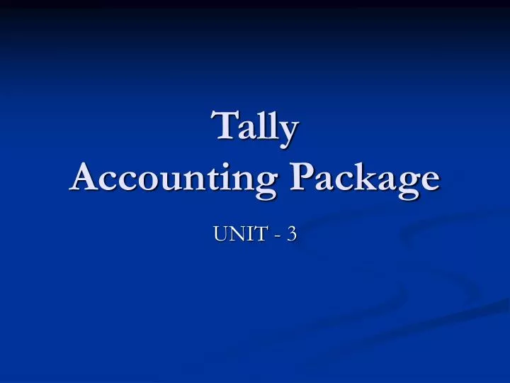 tally accounting package
