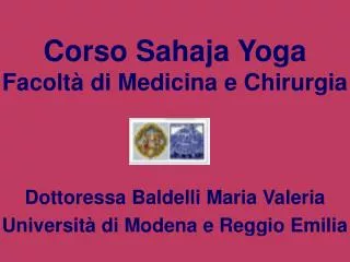 corso saha j a yoga facolt di medicina e chirurgia