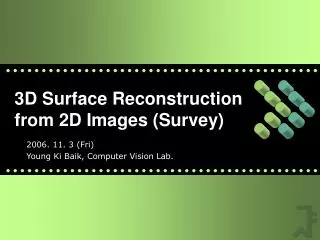 3D Surface Reconstruction from 2D Images (Survey)
