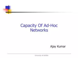 Capacity Of Ad-Hoc Networks