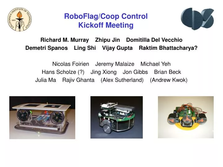 roboflag coop control kickoff meeting