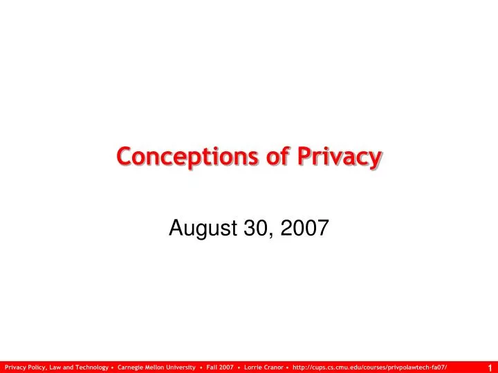 conceptions of privacy