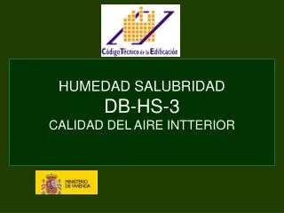 humedad salubridad db hs 3 calidad del aire intterior