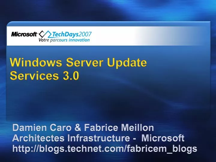 windows server update services 3 0