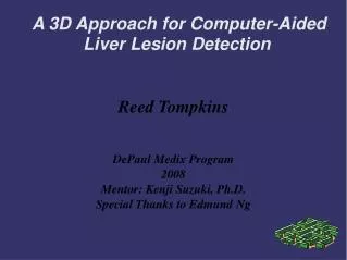 A 3D Approach for Computer-Aided Liver Lesion Detection