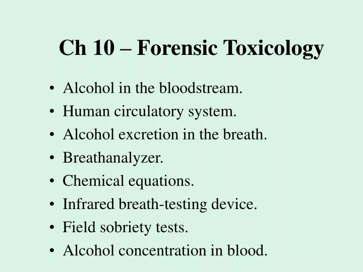 ch 10 forensic toxicology