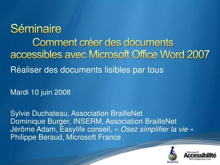 s minaire comment cr er des documents accessibles avec microsoft office word 2007