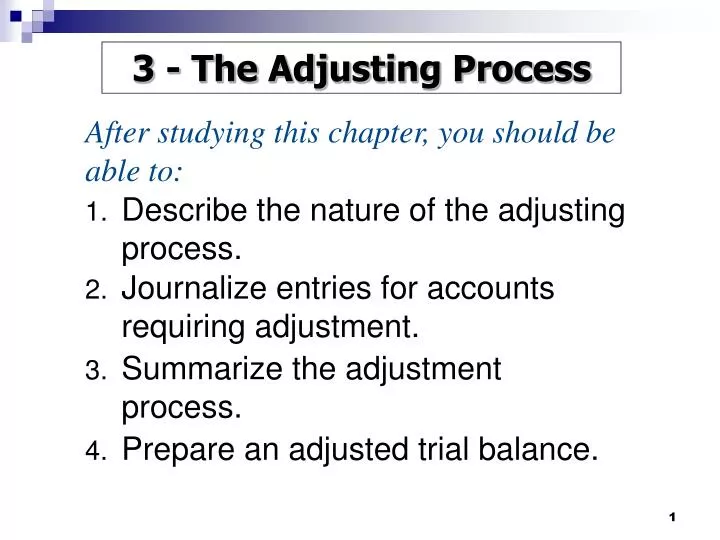 adjustments in accounting