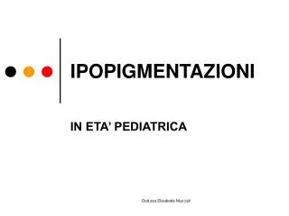 ipopigmentazioni