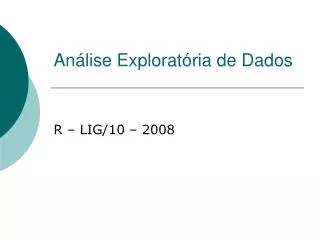 an lise explorat ria de dados