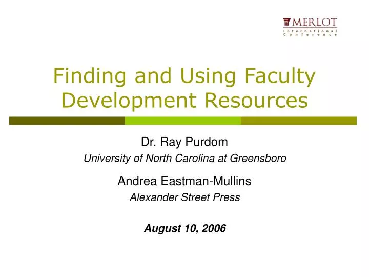 finding and using faculty development resources