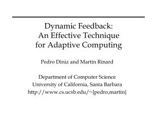 Dynamic Feedback: An Effective Technique for Adaptive Computing