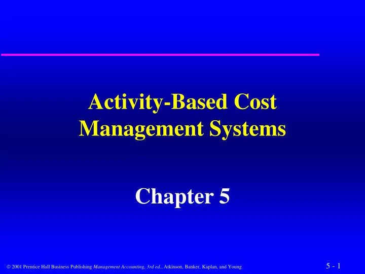 activity based cost management systems